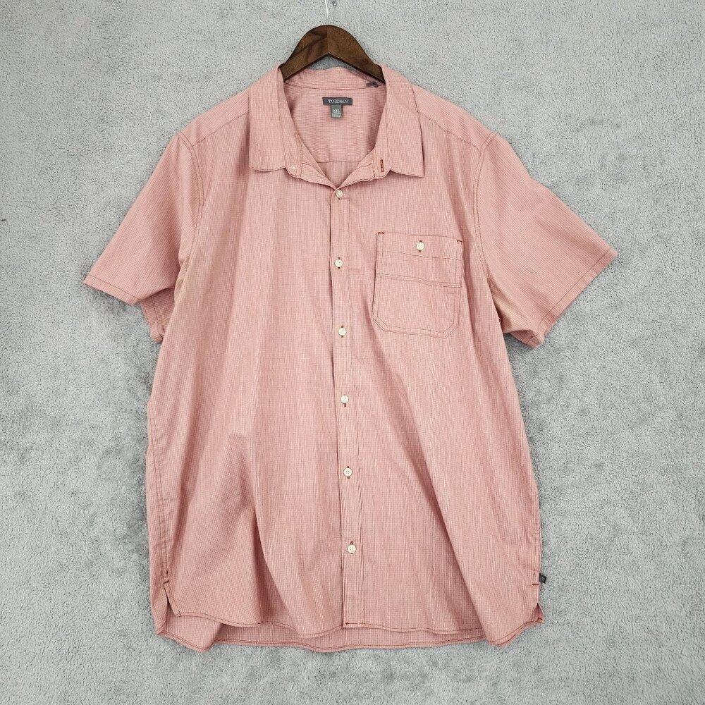 Toad&Co Mens XXL Organic Cotton Blend Short Sleeve Button-Up Shirt  GT